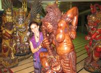 I say goodbye to my favorite statues Bhima - Rakhasa - Sugriwa - Garuda