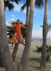 between the palm trees of Puerto Banus