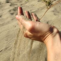 EARTH - x - Let earth or sand trickle through your hands